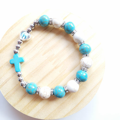 Magnifique Chapelet Bracelet de la Foi